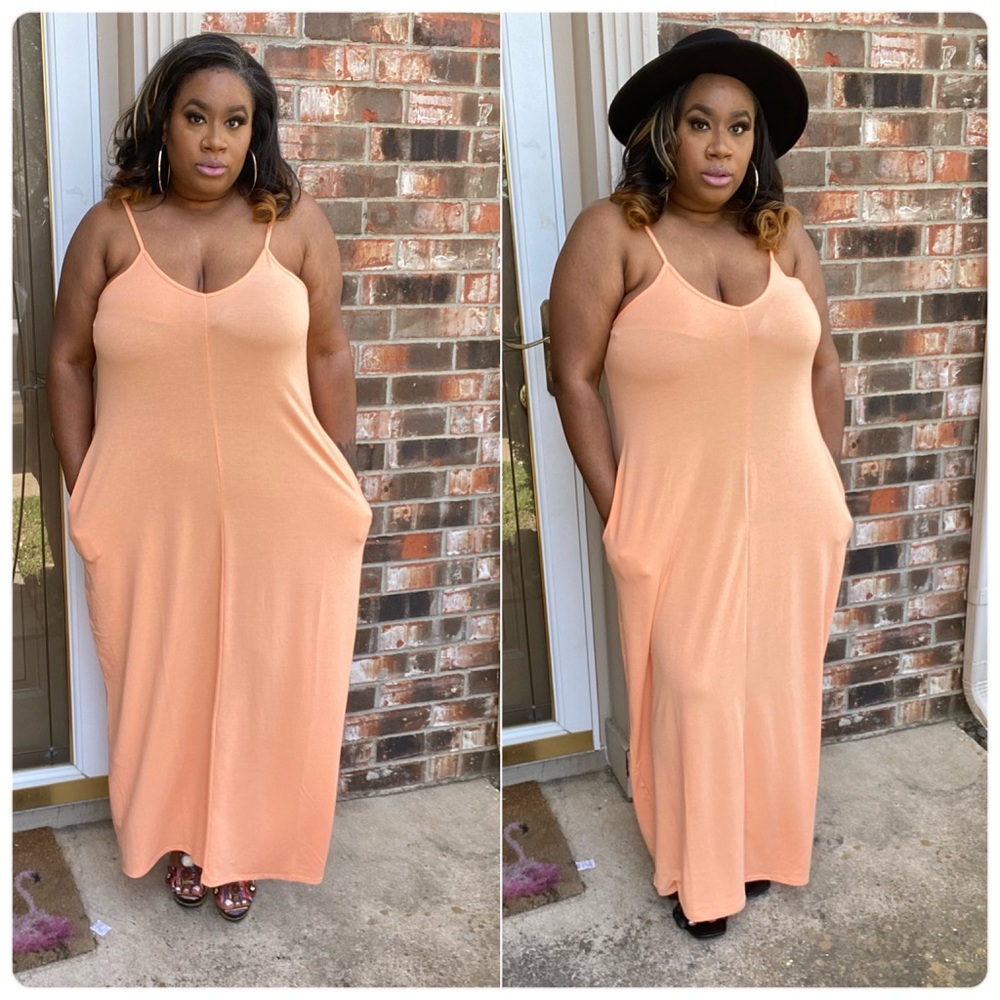 Peach Maxi Dress